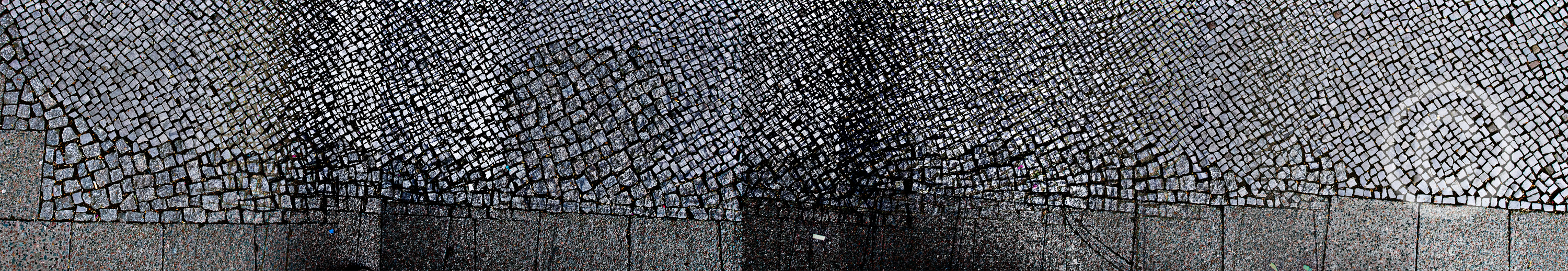 3 People - Piétinements Photography - Mixed Media Print Long format [211cm x 36cm] © Prosper Jerominus, 2017