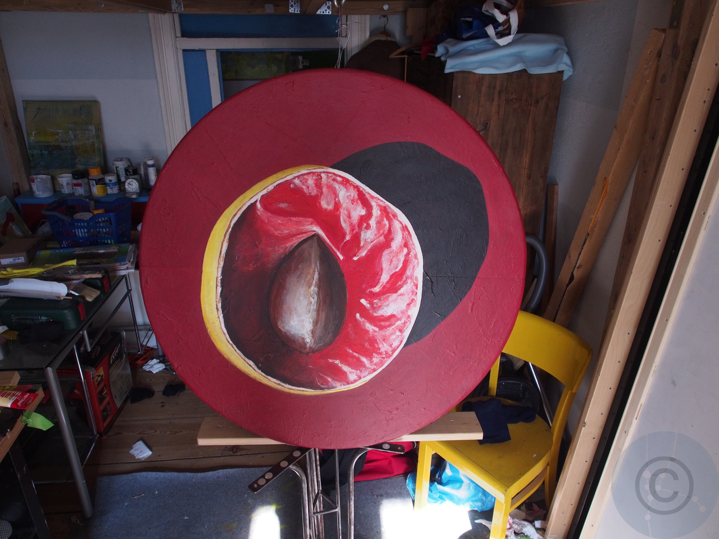 Atelier - The making of 2- Nature morte a table - table Wood © Prosper Jerominus 2020