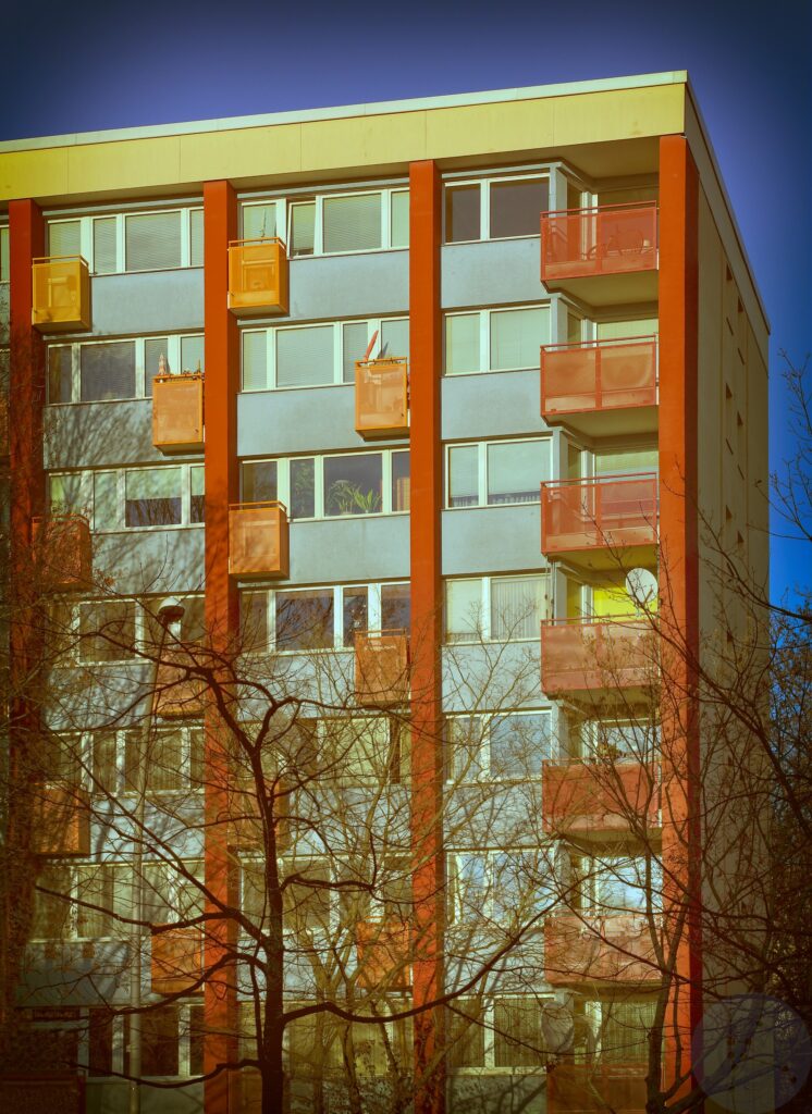 Orange crazy balconies