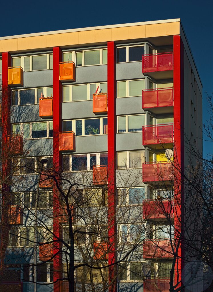 Orange crazy balconies